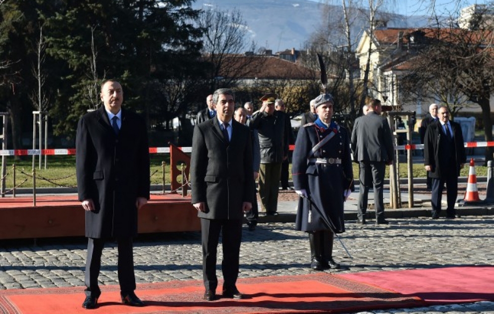 Cérémonie officielle d’accueil du président azerbaïdjanais Ilham Aliyev à Sofia