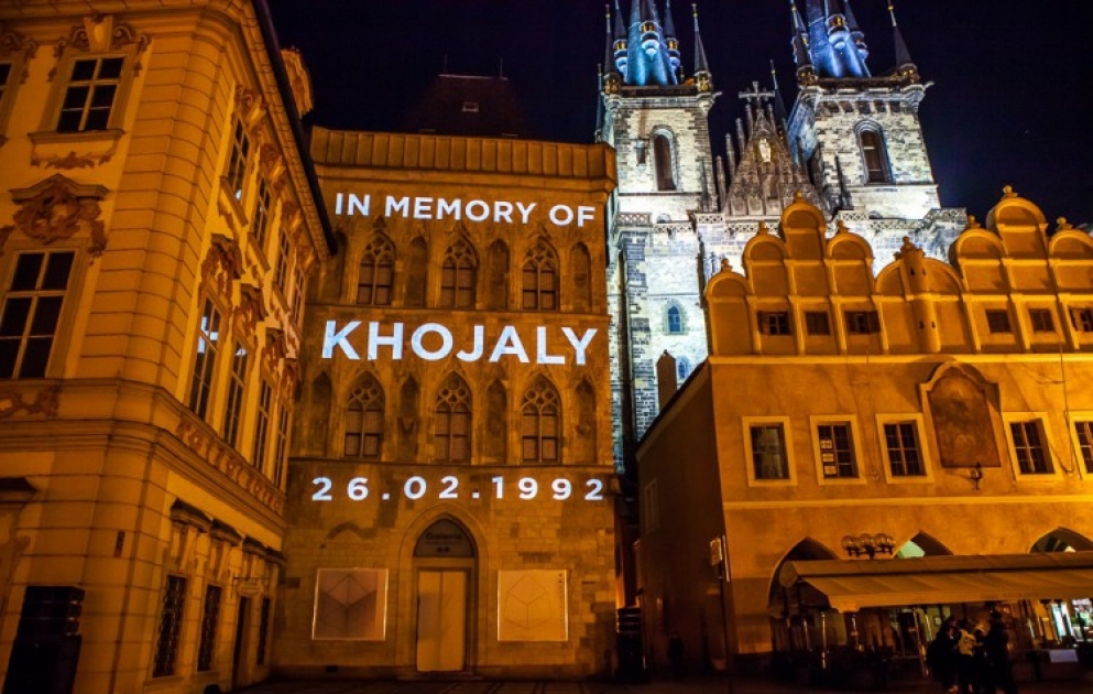 Thousands of Prague residents and tourists view images of Khojaly tragedy scenes