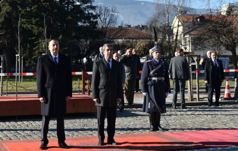 Offizieller Empfang des Präsidenten von Aserbaidschan Ilham Aliyev  in Sofia