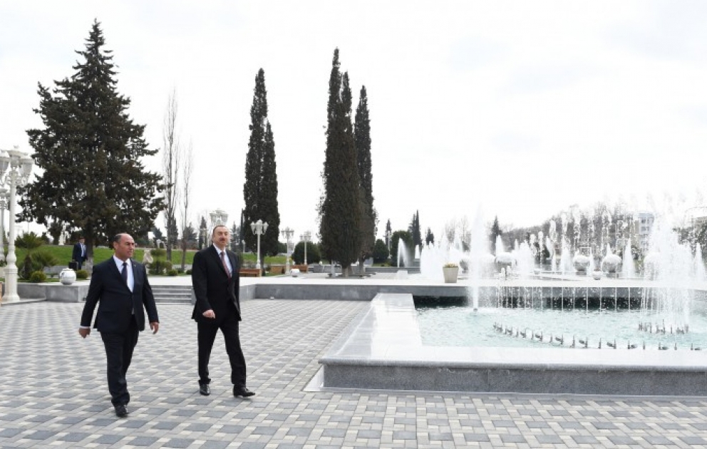 Bərdədə Heydər Əliyev adına park-bulvar istifadəyə verilib