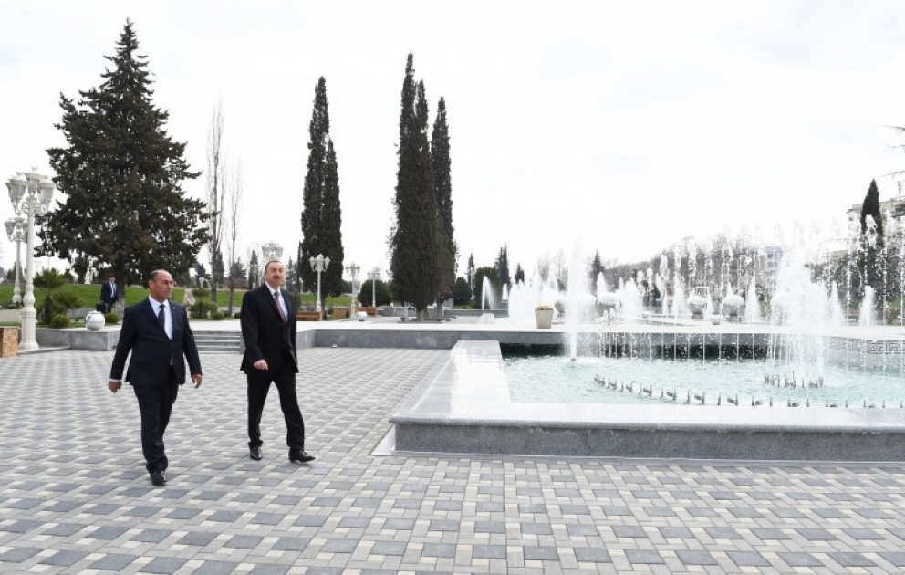 Le parc Heydar Aliyev mis en service à Barda