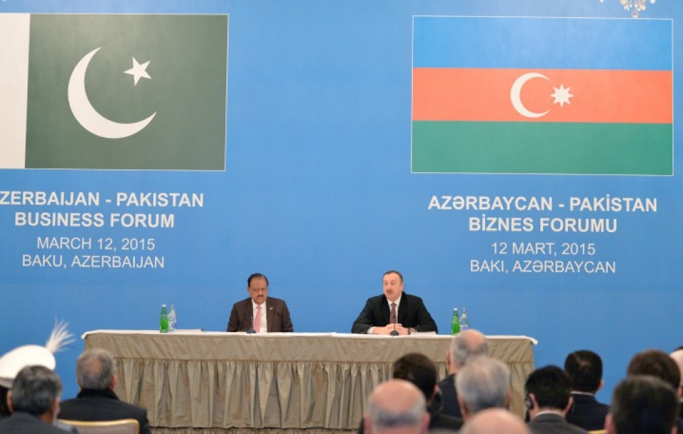 President Ilham Aliyev and President Mamnoon Hussain attended the Azerbaijani-Pakistani business forum