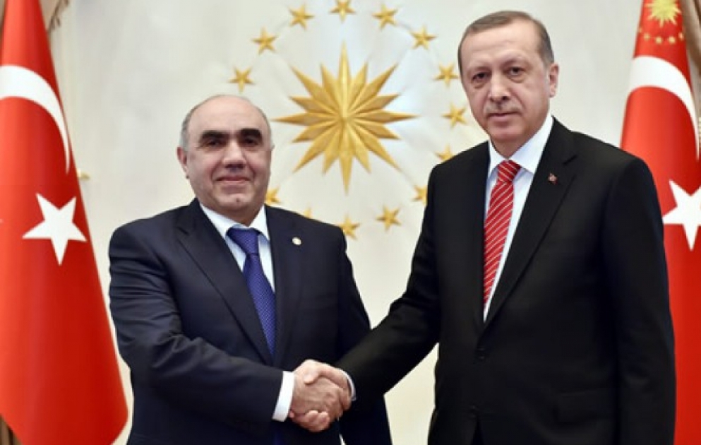 Türkiyə prezidenti Azərbaycan nümayəndə heyətini qəbul edib