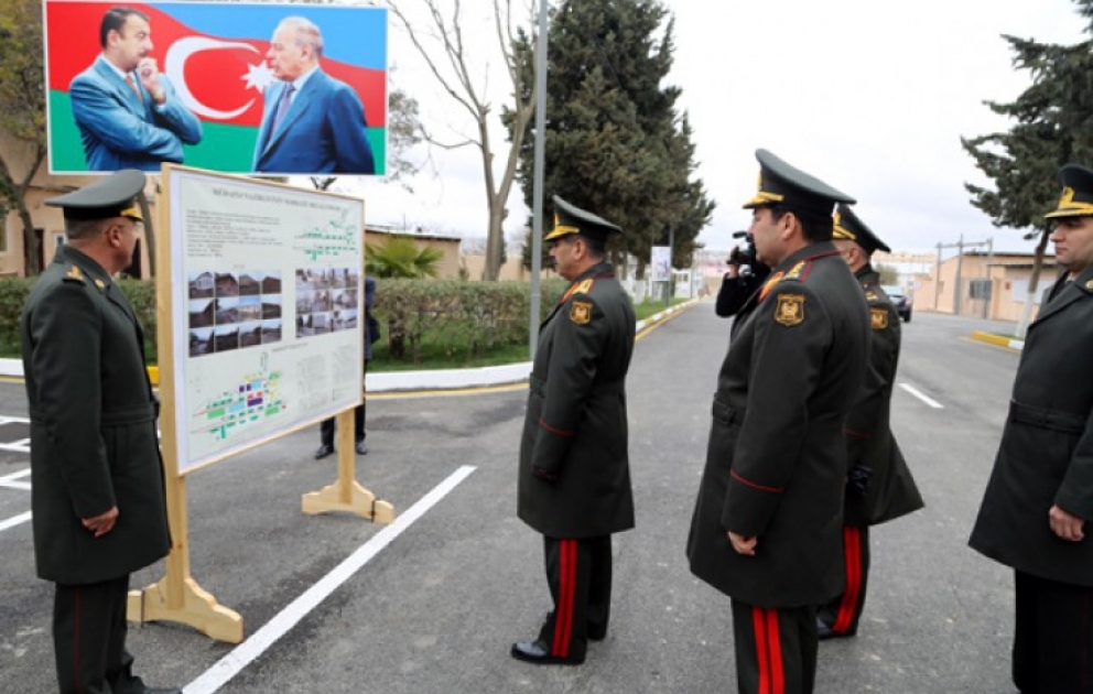 Müdafiə Nazirliyinin yeni inşa edilən obyektlərinin açılışı olub