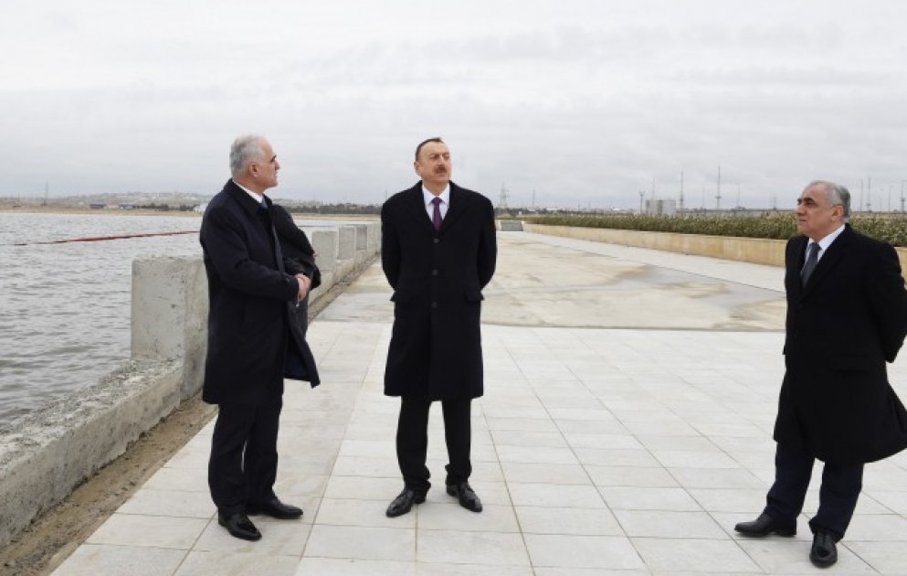 Prezident İlham Əliyev Böyükşor gölünün və ətraf ərazilərin ekoloji vəziyyətinin kompleks bərpası işləri ilə tanış olub