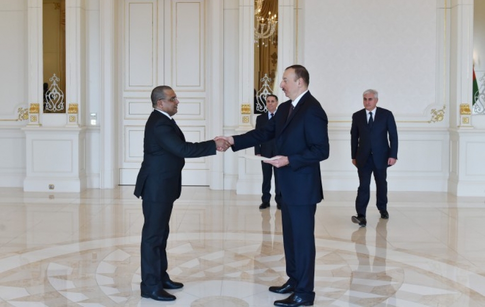President Ilham Aliyev received the credentials of the newly-appointed Ambassador of the Seychelles