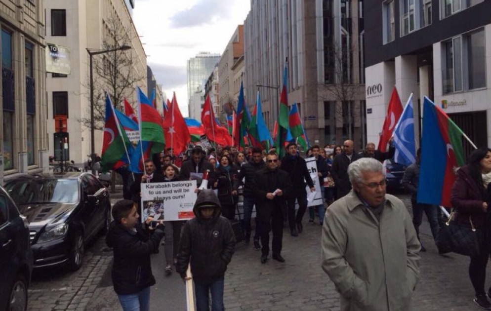 Акция протеста в Брюсселе