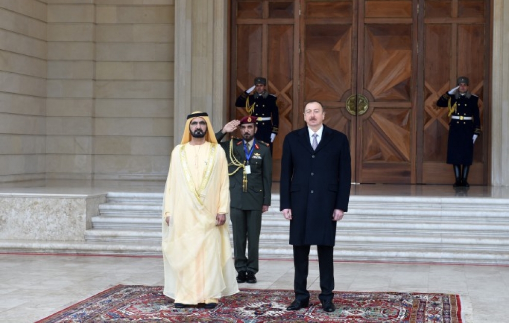 Official welcoming ceremony for Vice President, Prime Minister of the United Arab Emirates was held