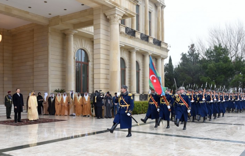 Cérémonie d’accueil officiel du vice-président et Premier ministre des Emirats arabes unis