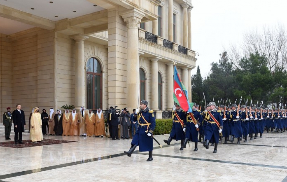 Offizieller Empfang des Vizepräsidenten und Premierministers von VAE, Emirs von Dubai