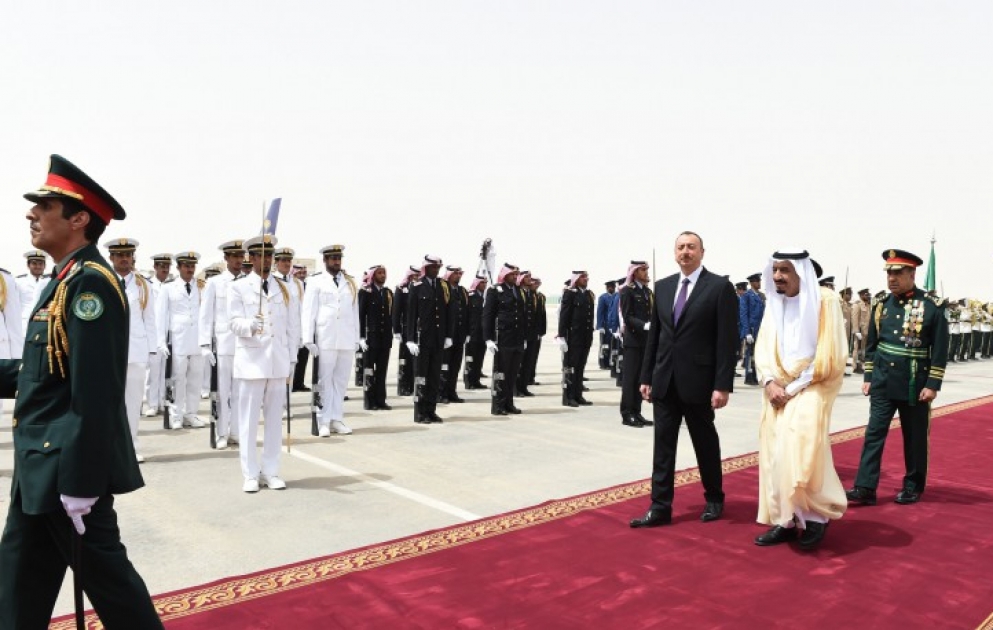 Offizieller Empfang des Präsidenten von Aserbaidschan Ilham Aliyev im Königreich Saudi-Arabien