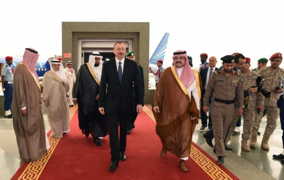 President Ilham Aliyev arrived in Jeddah from capital Riyadh