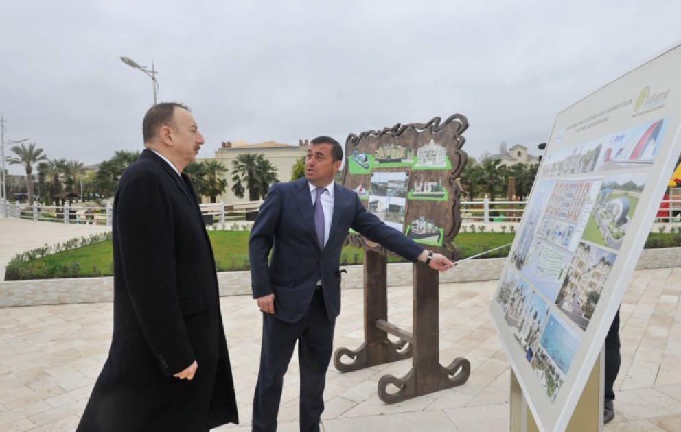 Azərbaycan Prezidenti İlham Əliyev Astaranın dənizkənarı park-bulvar kompleksində yaradılan şəraitlə tanış olub