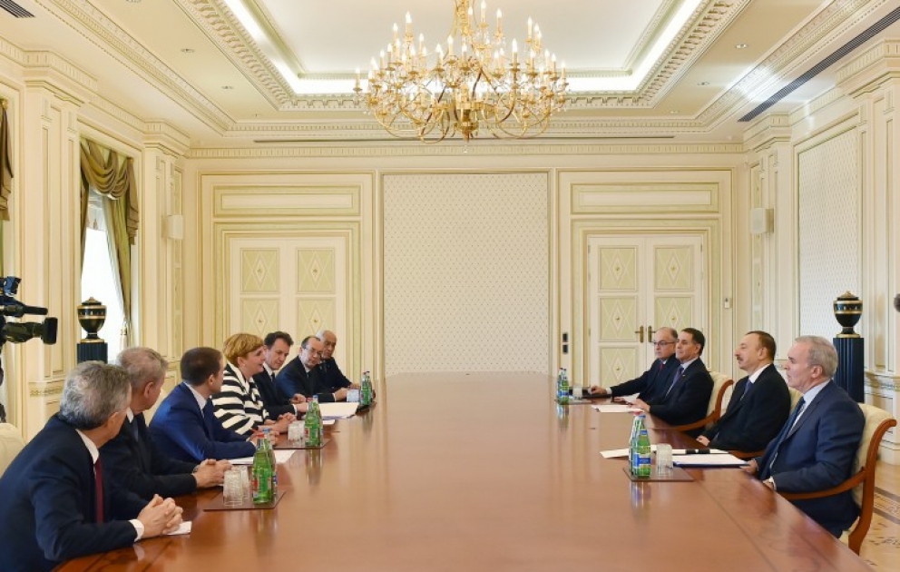 President Ilham Aliyev received a delegation led by the Italian Minister of Economic Development