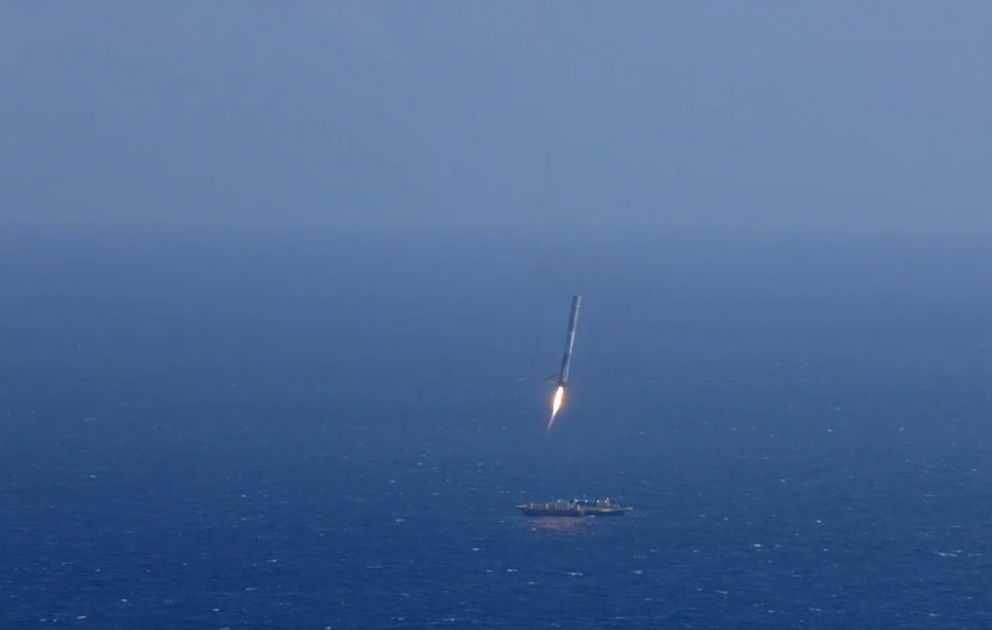 L'atterrissage raté de la fusée Falcon