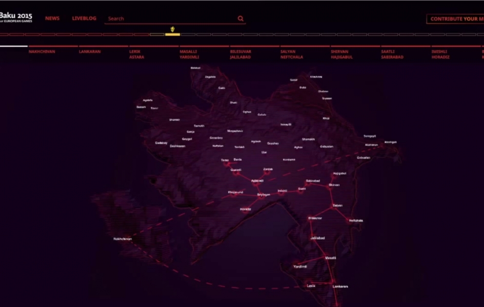 Le parcours de la flamme Bakou- 2015