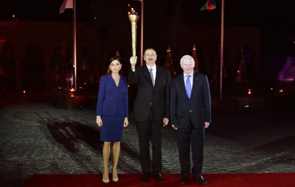 Zeremonie zur Entzündung der Fackel der ersten Europaspiele “Baku-2015” hat stattgefunden