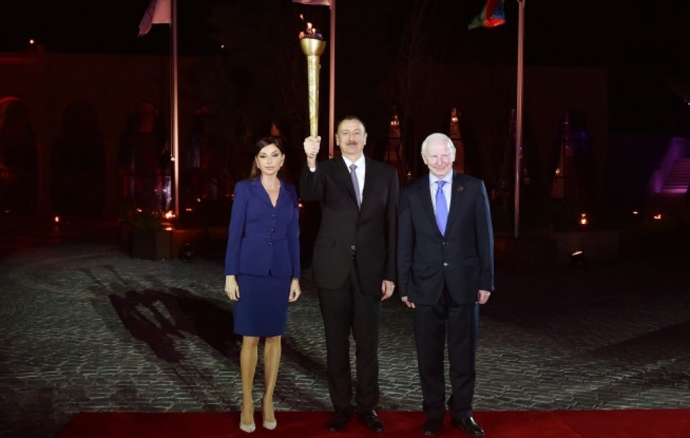 A ceremony was held to light the flame of Baku-2015 first European Games