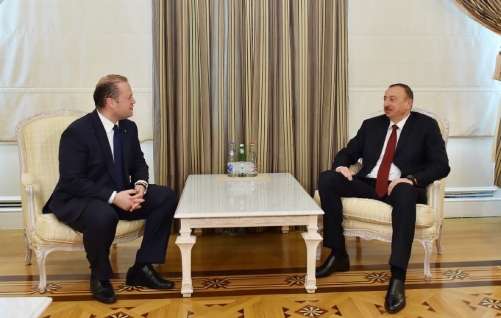 President Ilham Aliyev received the Prime Minister of Malta