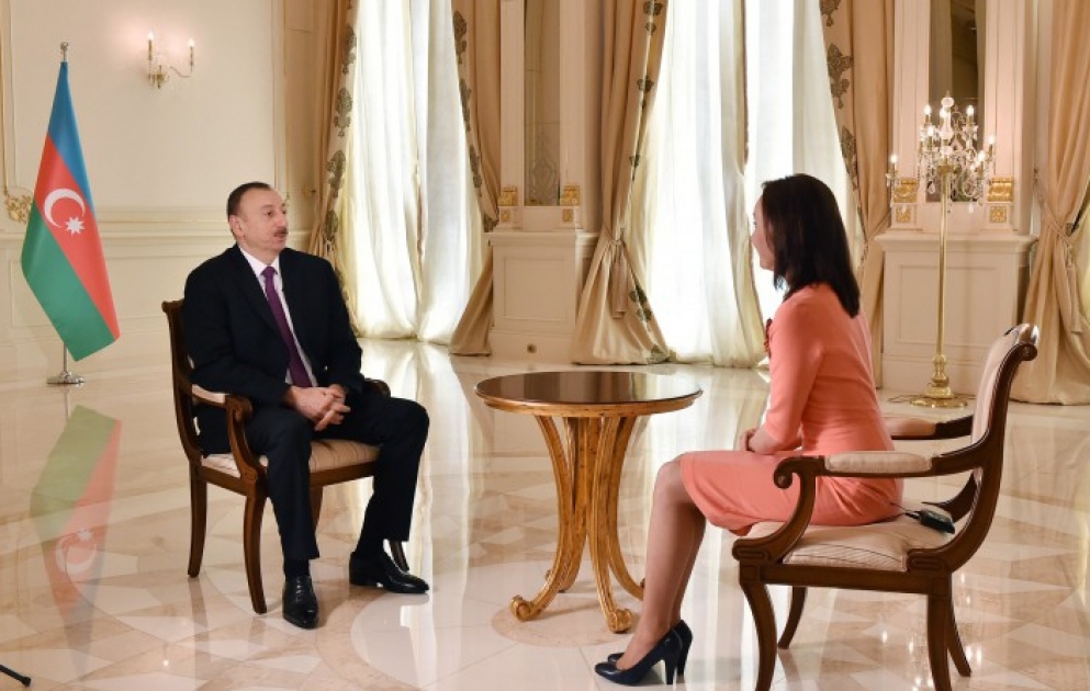 Le président azerbaïdjanais Ilham Aliyev a accordé une interview à la chaîne Rossia-24