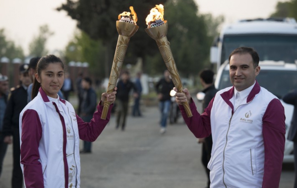 Torch of first European Games arrives in Lankaran