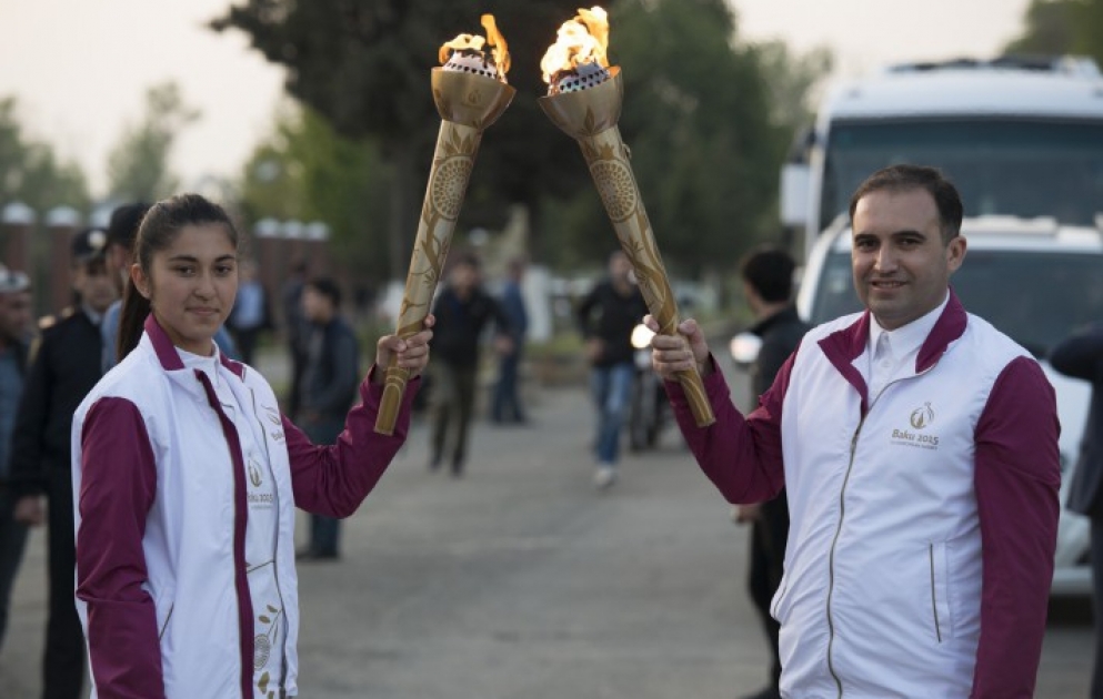 La flamme des premiers Jeux européens est à Lenkeran