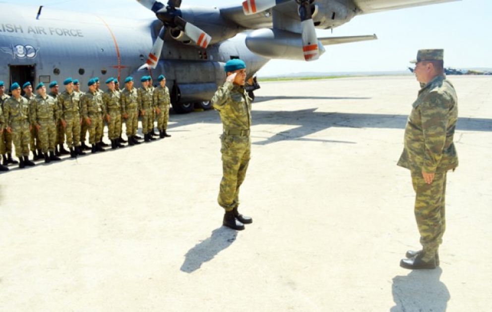 Eine Gruppe von aserbaidschanischen Friedenstruppen ist aus Afghanistan zurückgekehrt
