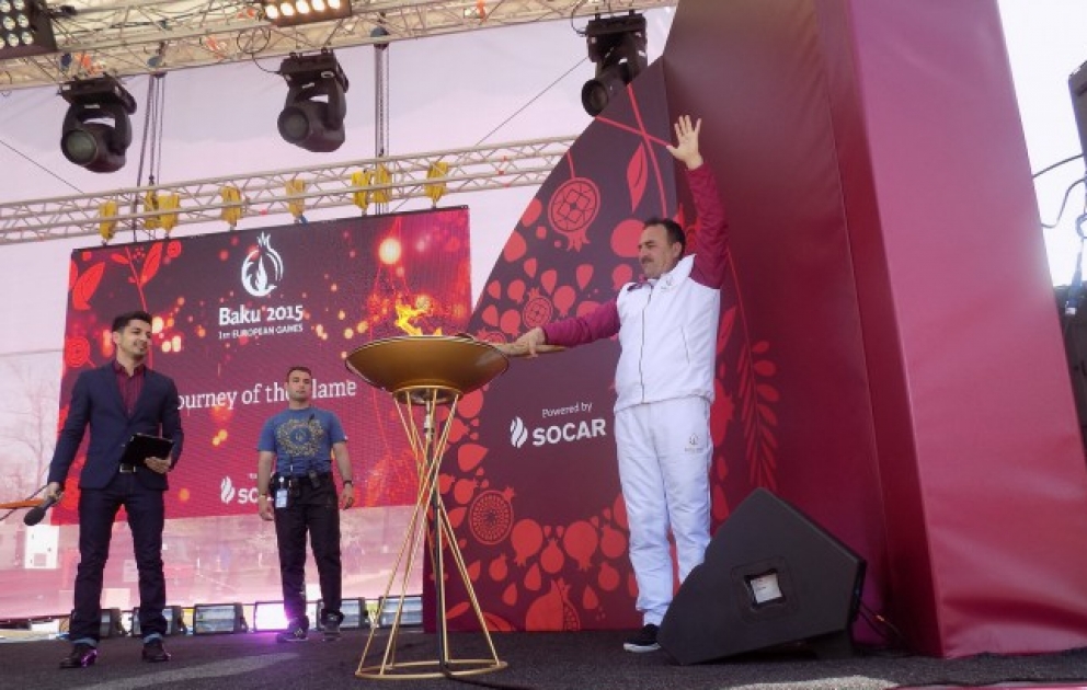 Birinci Avropa Oyunlarının məşəli uzunömürlülər diyarı Lerikdə şölələndi