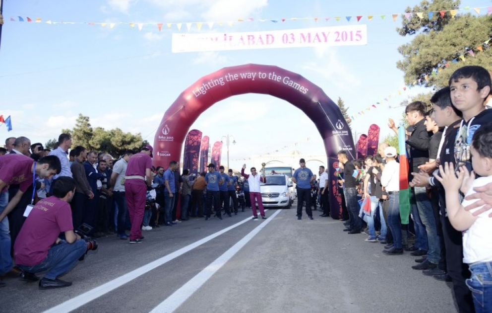 Journey of Baku 2015 Flame continues south to Jalilabad