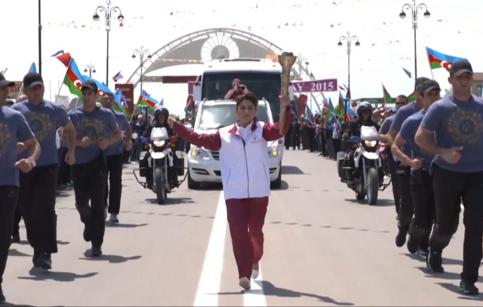 Bilasuvar is the next stop on the journey of Baku 2015 flame