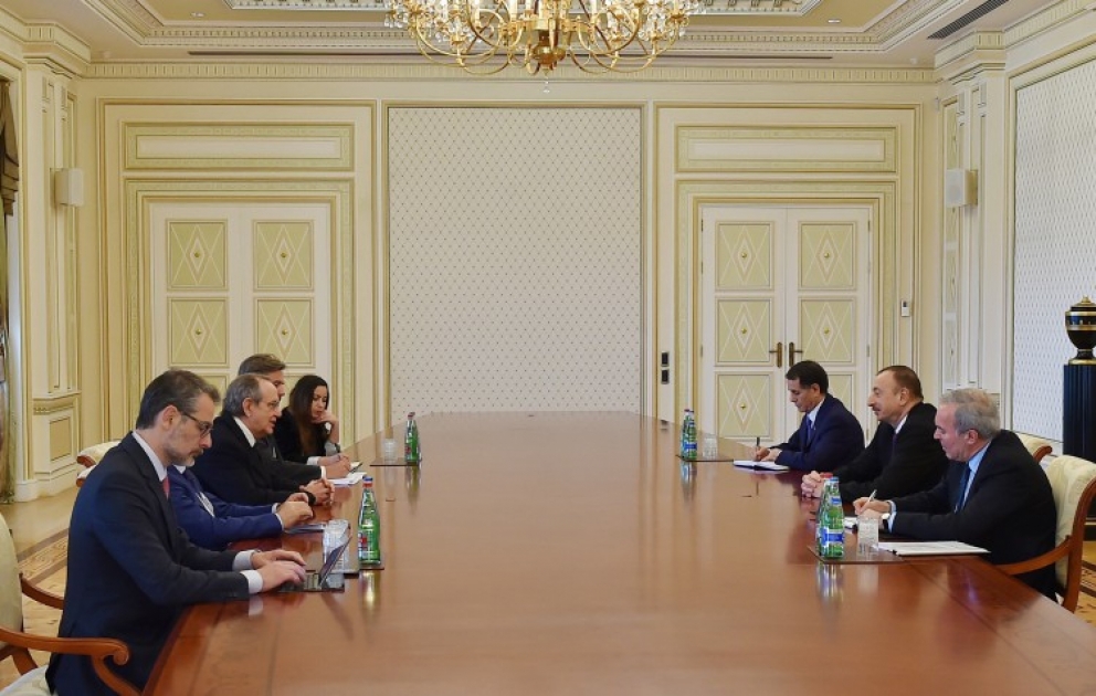 President Ilham Aliyev received a delegation led by the Italian Minister of Economy and Finance