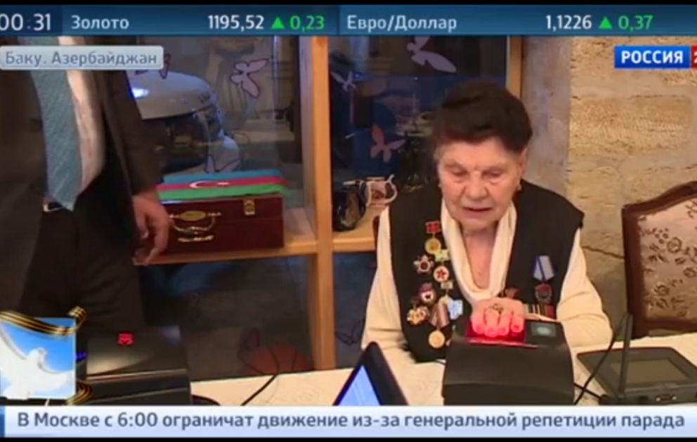Телеканал "Россия 24" показал сюжет о ветеране ВОВ из Баку