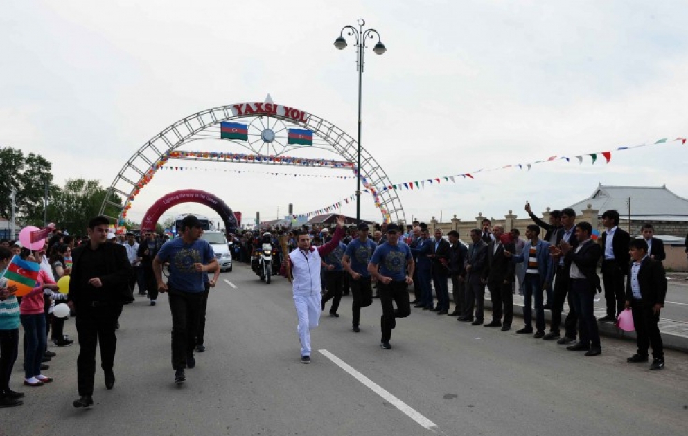 Journey of the Flame arrives in İmishli