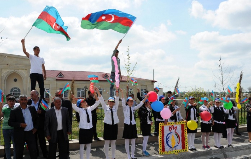 Journey of Baku 2015 Flame arrives in Khojavand
