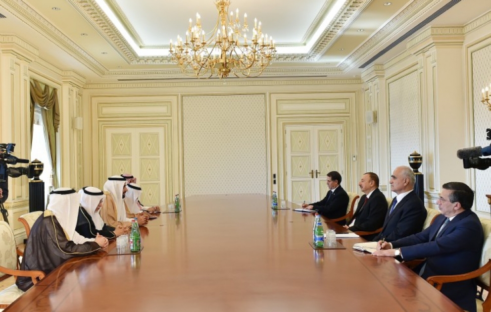 Präsident Ilham Aliyev hat eine Delegation um den Handels- und Industrieminister von Königreich Saudi-Arabien empfangen