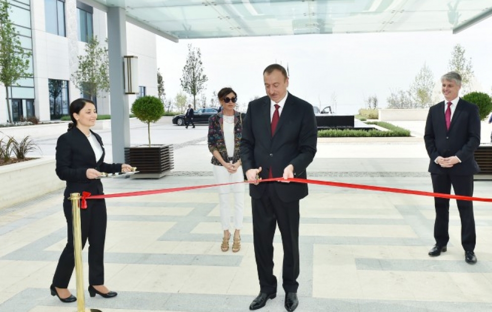 President Ilham Aliyev attended the opening of “Bulvar Hotel”