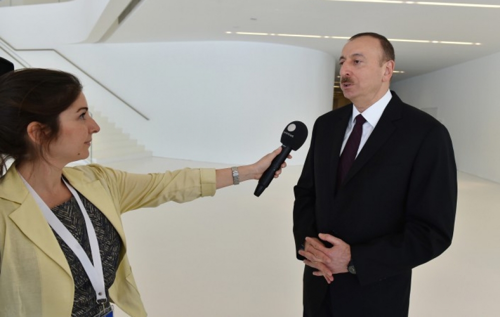 President Ilham Aliyev was interviewed by Euronews channel