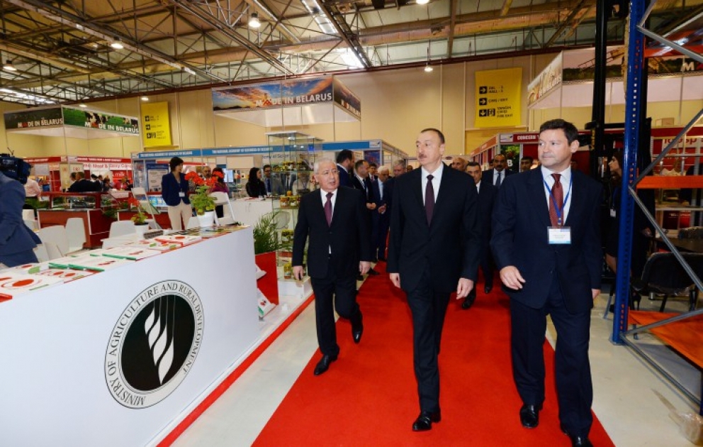 President Ilham Aliyev reviewed the 21st Azerbaijan International Food Industry exhibition and 9th Azerbaijan International Agriculture Exhibition