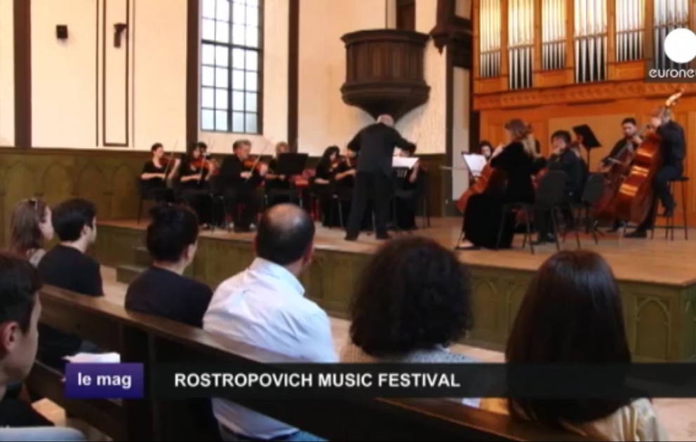Bakıda keçirilmiş Mstislav Rostropoviç festivalı "Euronews" telekanalında