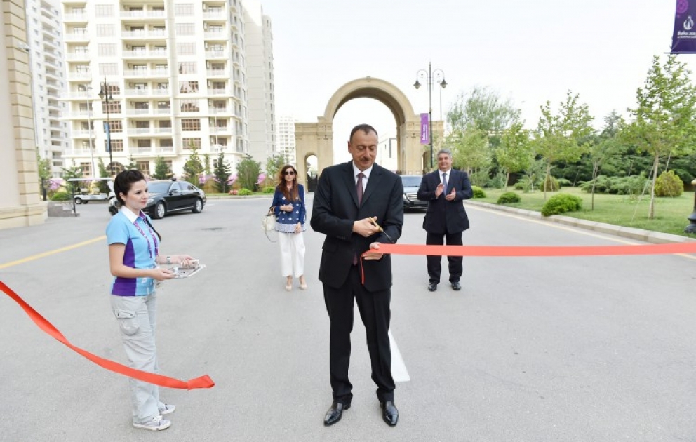 Azərbaycan Prezidenti İlham Əliyev birinci Avropa Oyunlarının Atletlər və Media kəndlərinin açılışlarında iştirak edib