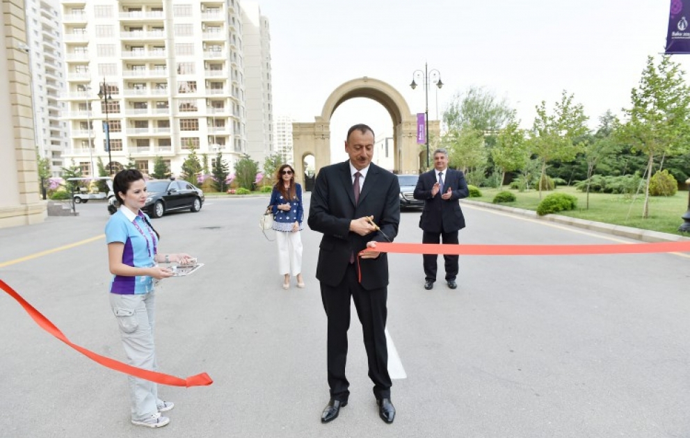Le président Ilham Aliyev et son épouse Mehriban Aliyeva ont participé à l’inauguration des villages d’athlètes et média des premiers Jeux Européens