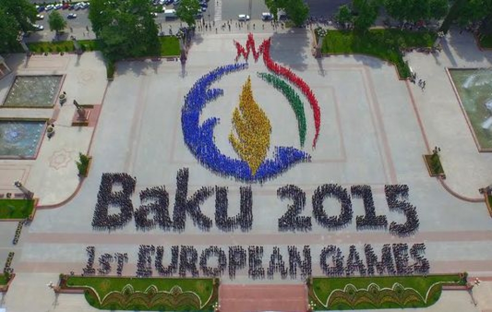 Gəncədə “Bakı-2015” birinci Avropa Oyunlarına həsr olunmuş fləşmob