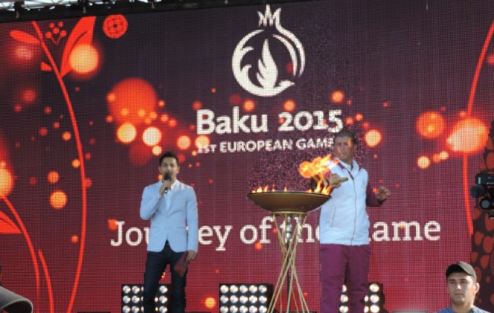 Baku 2015 flame in Khizi