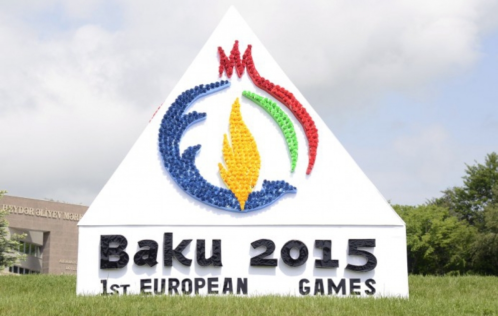 Baku 2015 flame in Gusar