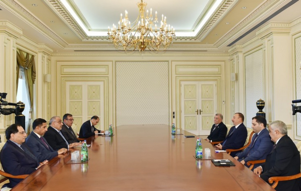 Aserbaidschans Präsident Ilham Aliyev hat eine Delegation unter der Leitung des irakischen Ölministers empfangen