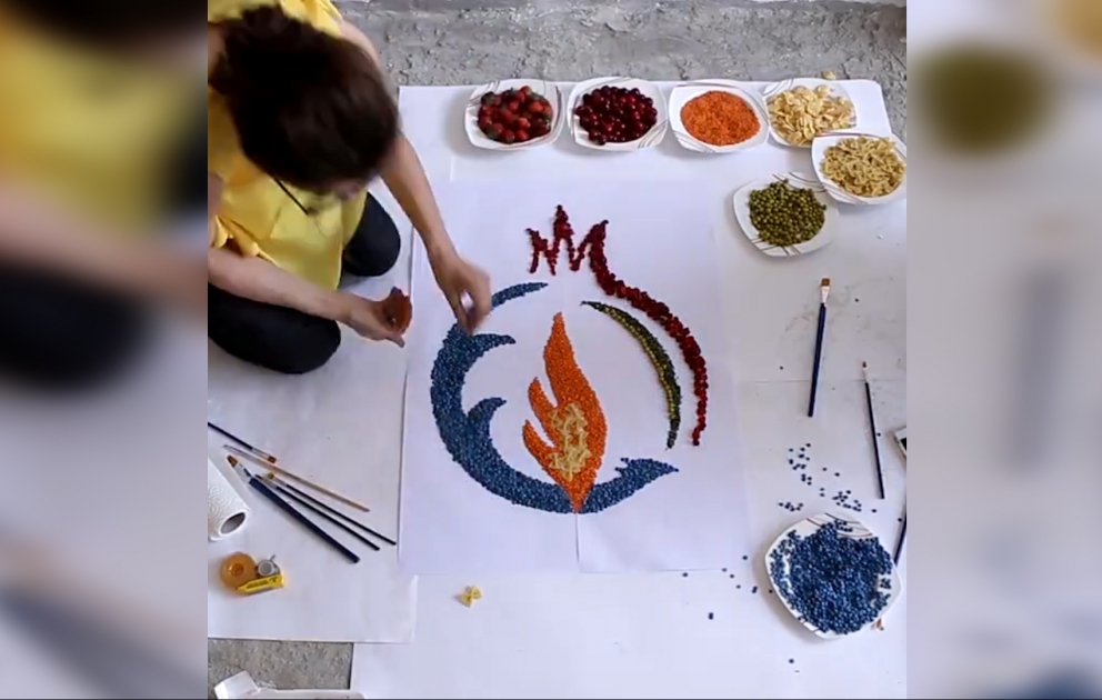 Logo der ersten Europäischen Spieel Baku-2015 in einer neuen Präsentation