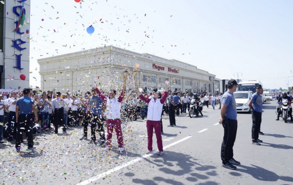 Birinci Avropa Oyunlarının məşəli Xaçmazda şölələndi