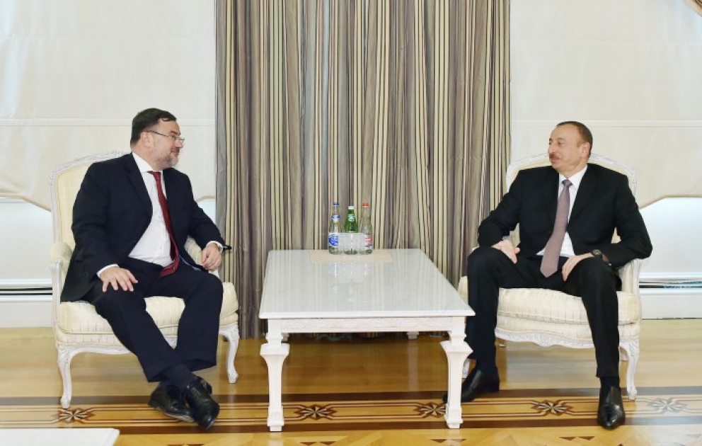 Aserbaidschans Präsident Ilham Aliyev hat den OSZE-Projektkoordinator für Baku empfangen