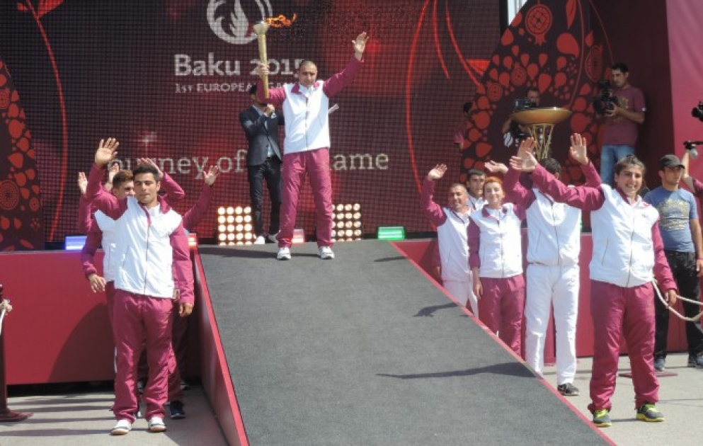 Flame of first European Games lit up in Siyazan