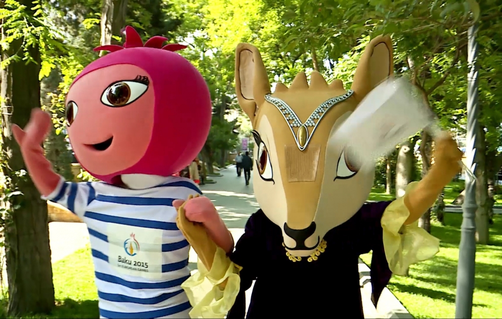 "Bakı 2015"in simvolları - Nar və Ceyrandan maraqlı video